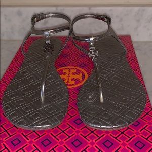 Tory Burch Pewter Sandals